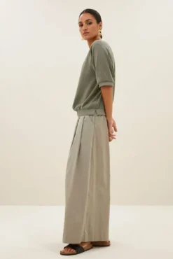 By bar Tops & T-shirts<neva slub top | mulled basil