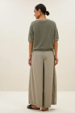By bar Tops & T-shirts<neva slub top | mulled basil