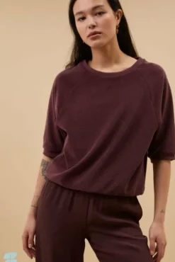By bar Tops & T-shirts<neva slub top | pecan