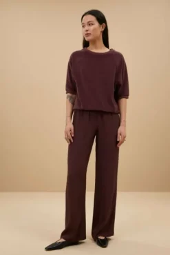 By bar Tops & T-shirts<neva slub top | pecan
