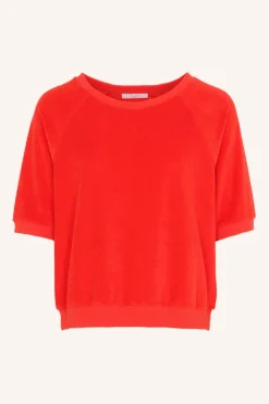 By bar Tops & T-shirts<neva slub top | poppy red