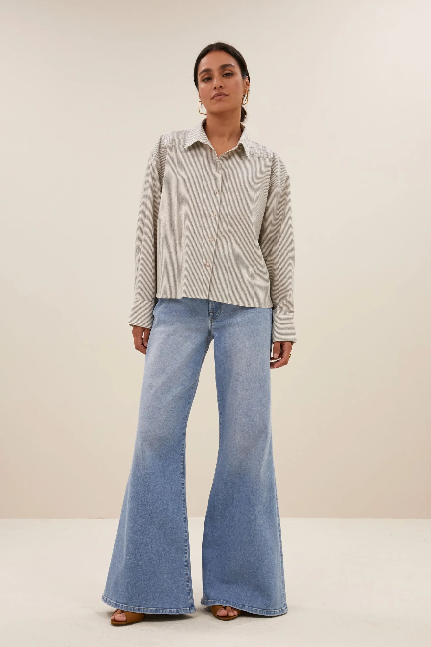 By bar Chemisiers<nima lurex stripe blouse | midnight
