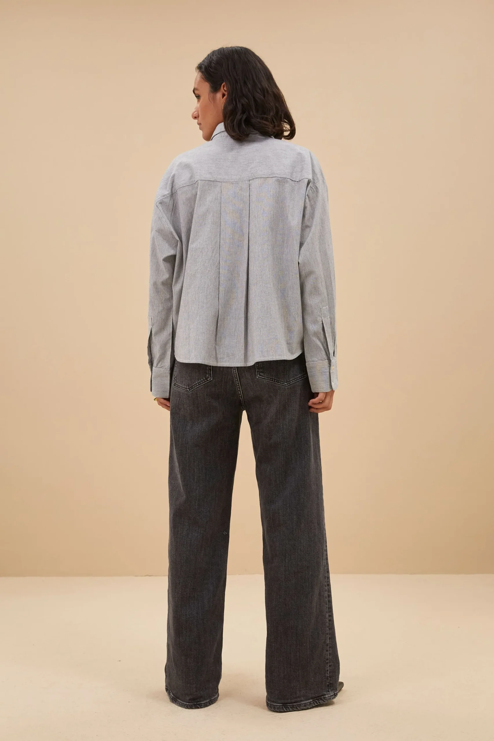 By bar Chemisiers<nima pin stripe blouse | black