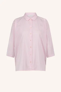 By bar Chemisiers<norel pink pinstripe blouse | pink pin stripe