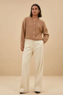 By bar Pantalon<odin cord pants | sand shell