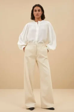 By bar Pantalon<odin cord pants | sand shell