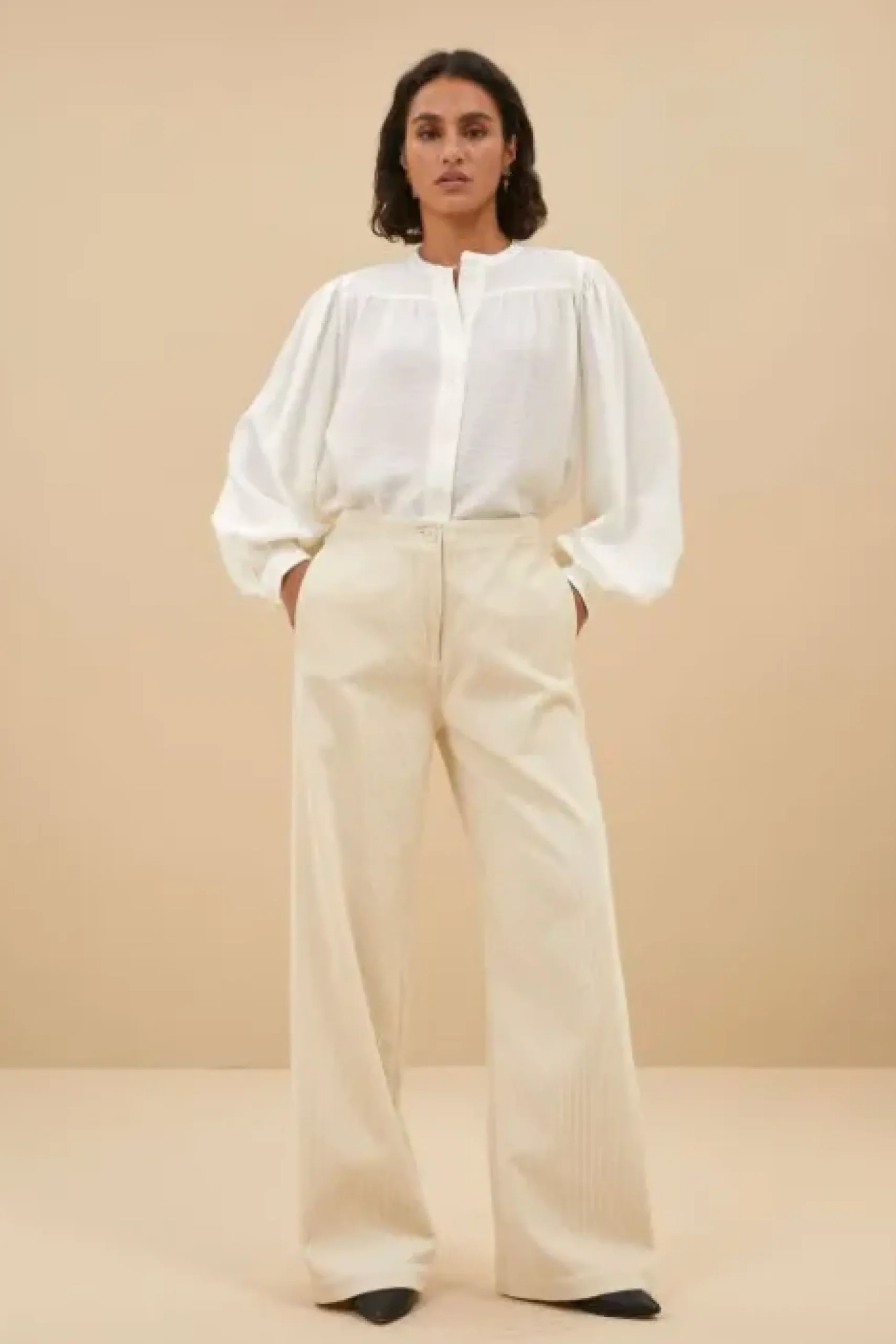 By bar Pantalon<odin cord pants | sand shell
