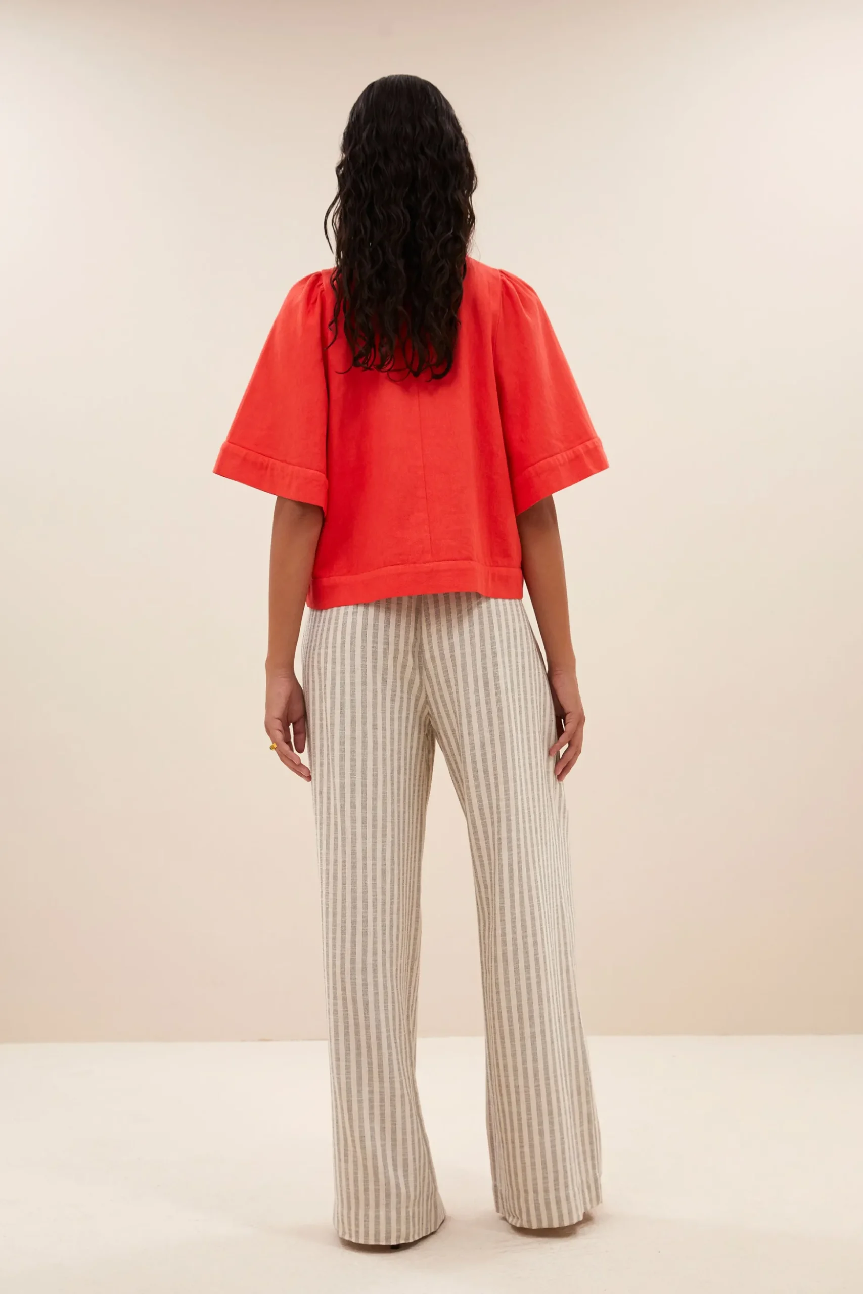 By bar Chemisiers<olivia twill blouse | poppy red