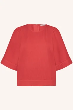 By bar Chemisiers<olivia twill blouse | poppy red