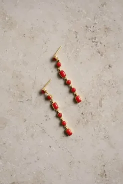 By bar Boucles D'oreilles<pd nolan earring | red