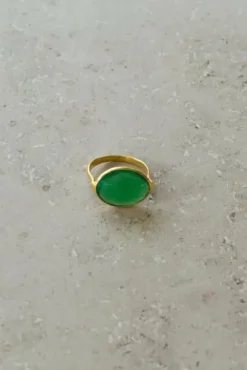 By bar Bijoux<PD OVAL RING | green
