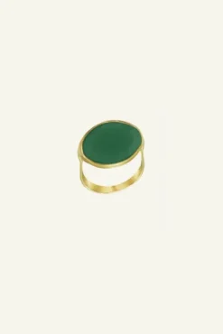 By bar Bijoux<PD OVAL RING | green