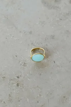 By bar Bijoux<PD OVAL RING | light blue