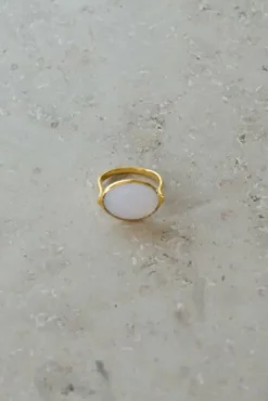 By bar Bijoux<PD OVAL RING | old pink