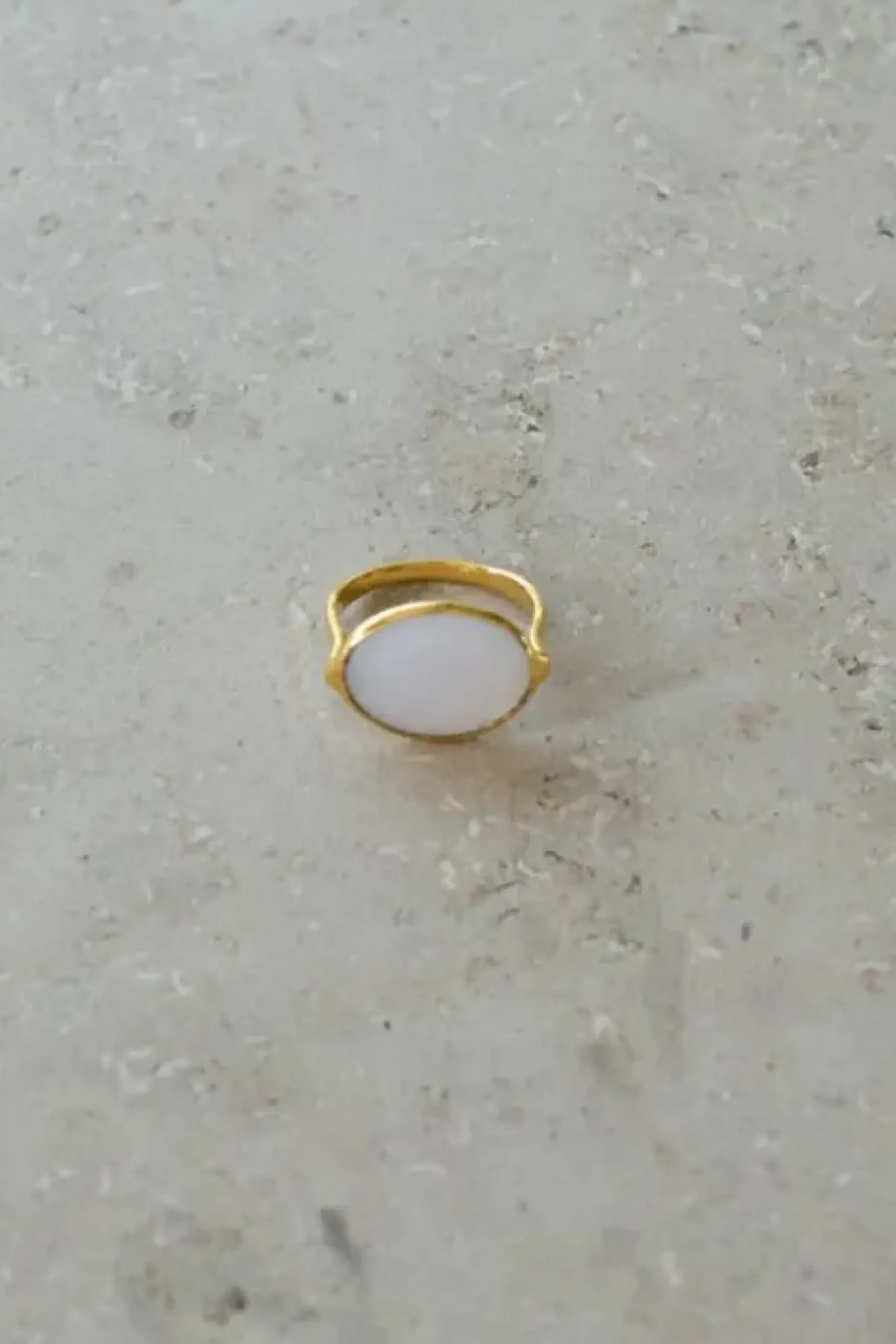 By bar Bijoux<PD OVAL RING | old pink