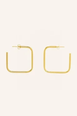 By bar Boucles D'oreilles|Bijoux<pd squared earring M | gold