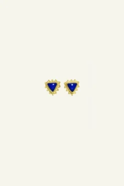 By bar Boucles D'oreilles|Bijoux<PD triangle stud earring | blue