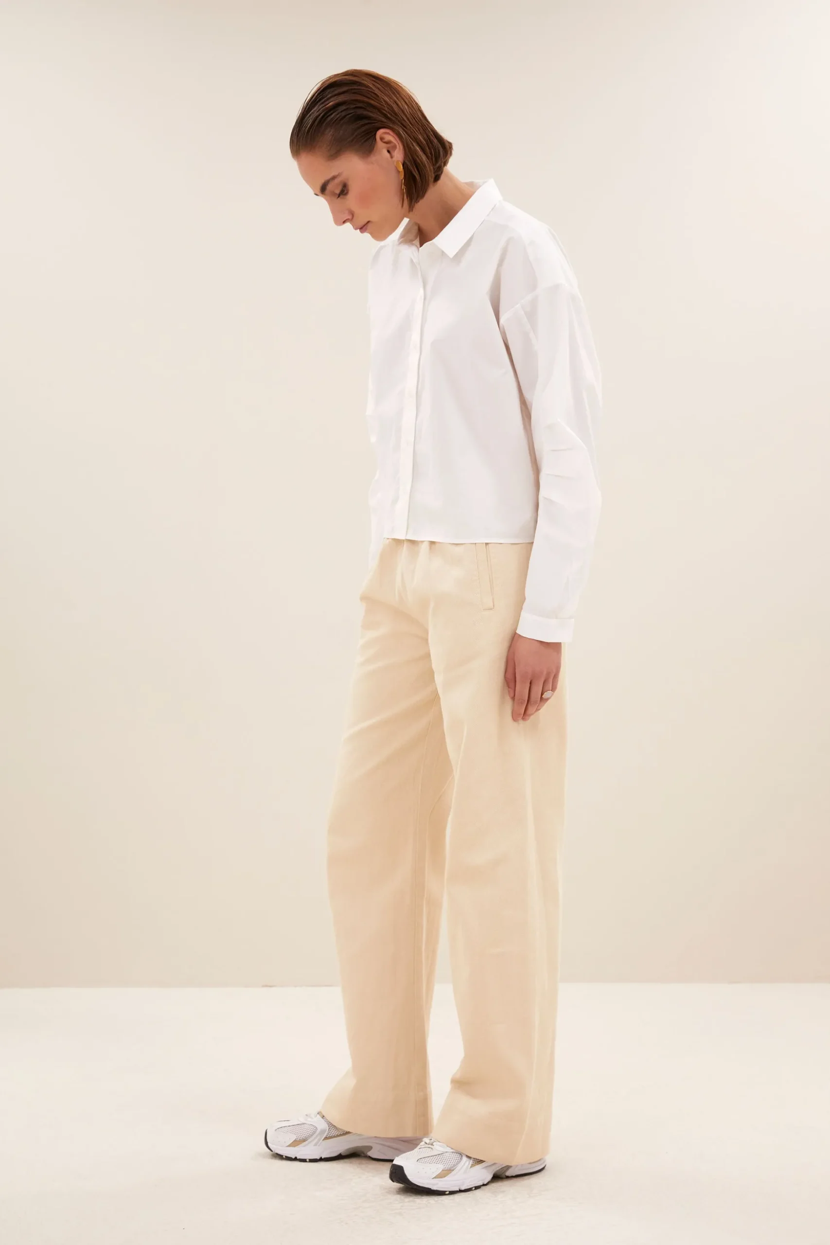 By bar Chemisiers<penny poplin blouse | white