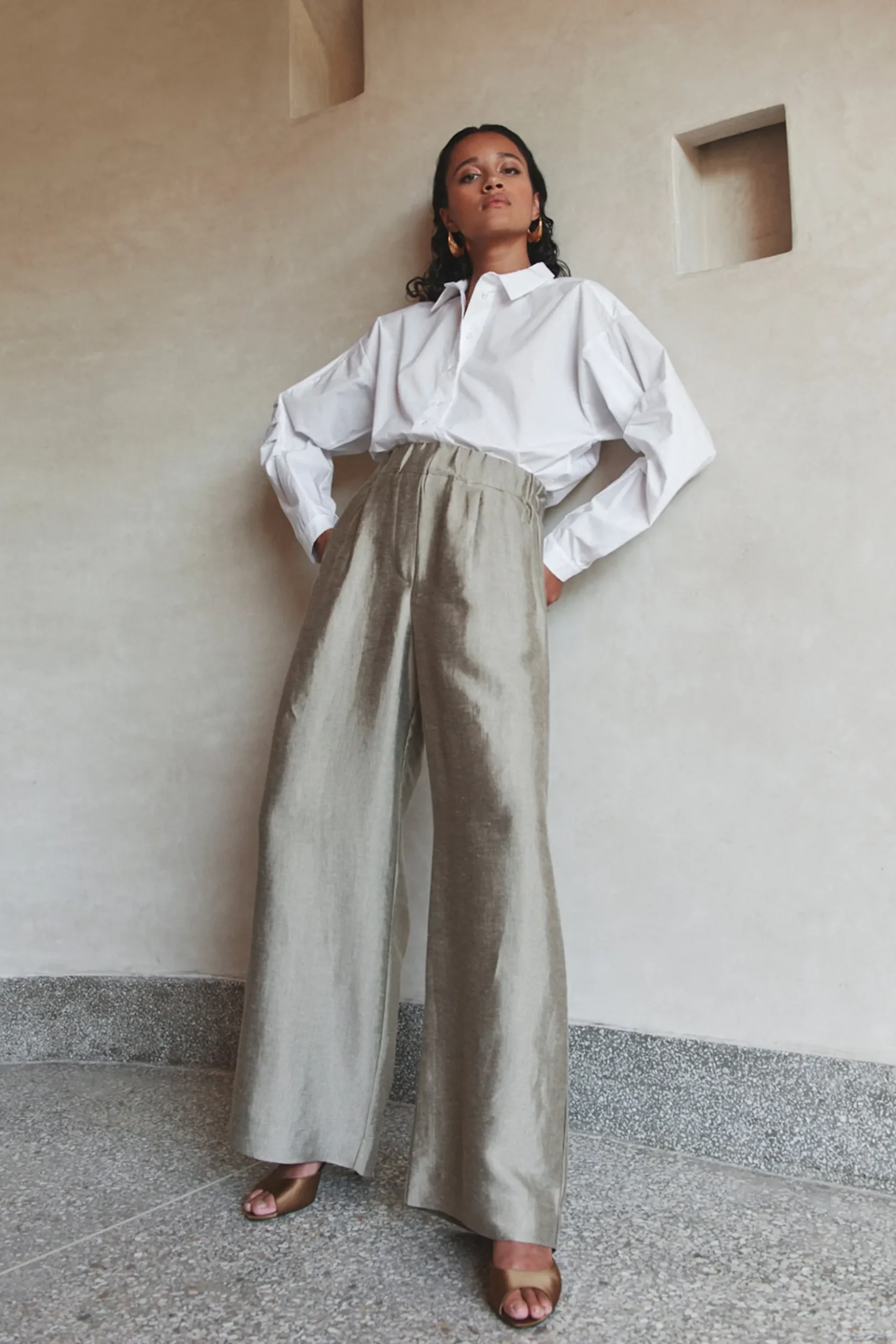 By bar Chemisiers<penny poplin blouse | white
