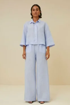 By bar Pantalon<randy pinstripe pant | sky blue