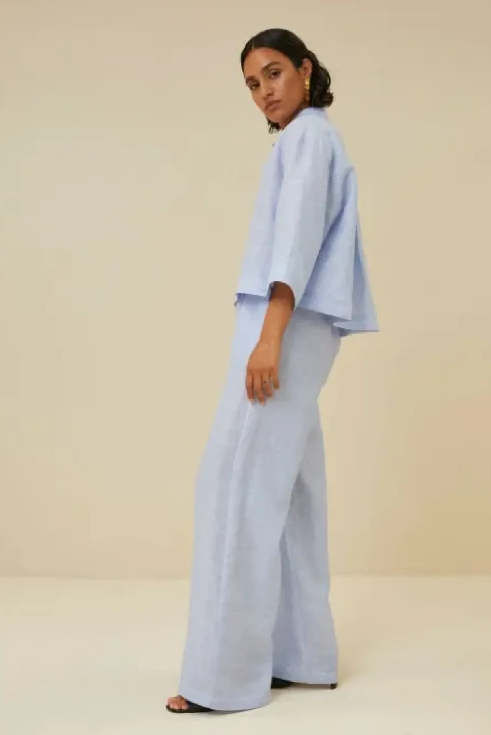 By bar Pantalon<randy pinstripe pant | sky blue