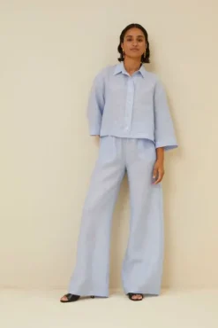 By bar Pantalon<randy pinstripe pant | sky blue