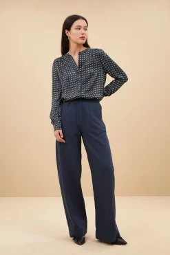 By bar Chemisiers<ribbe rastre blouse | rastre print