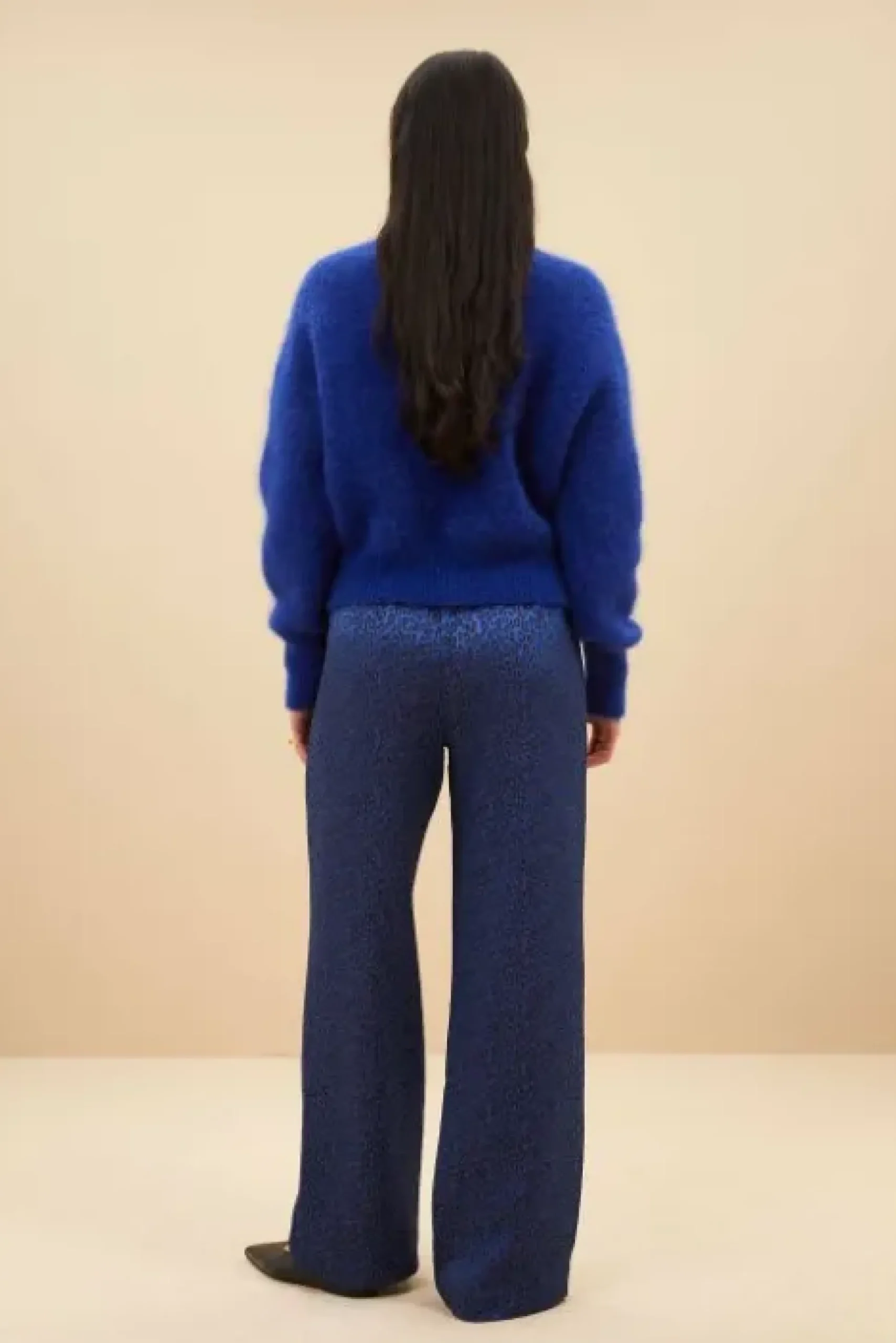 By bar Pantalon<robyn blue cheetah pants | blue cheetah print