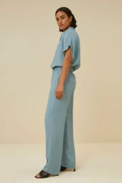 By bar Pantalon<robyn satin stripe pant | ocean