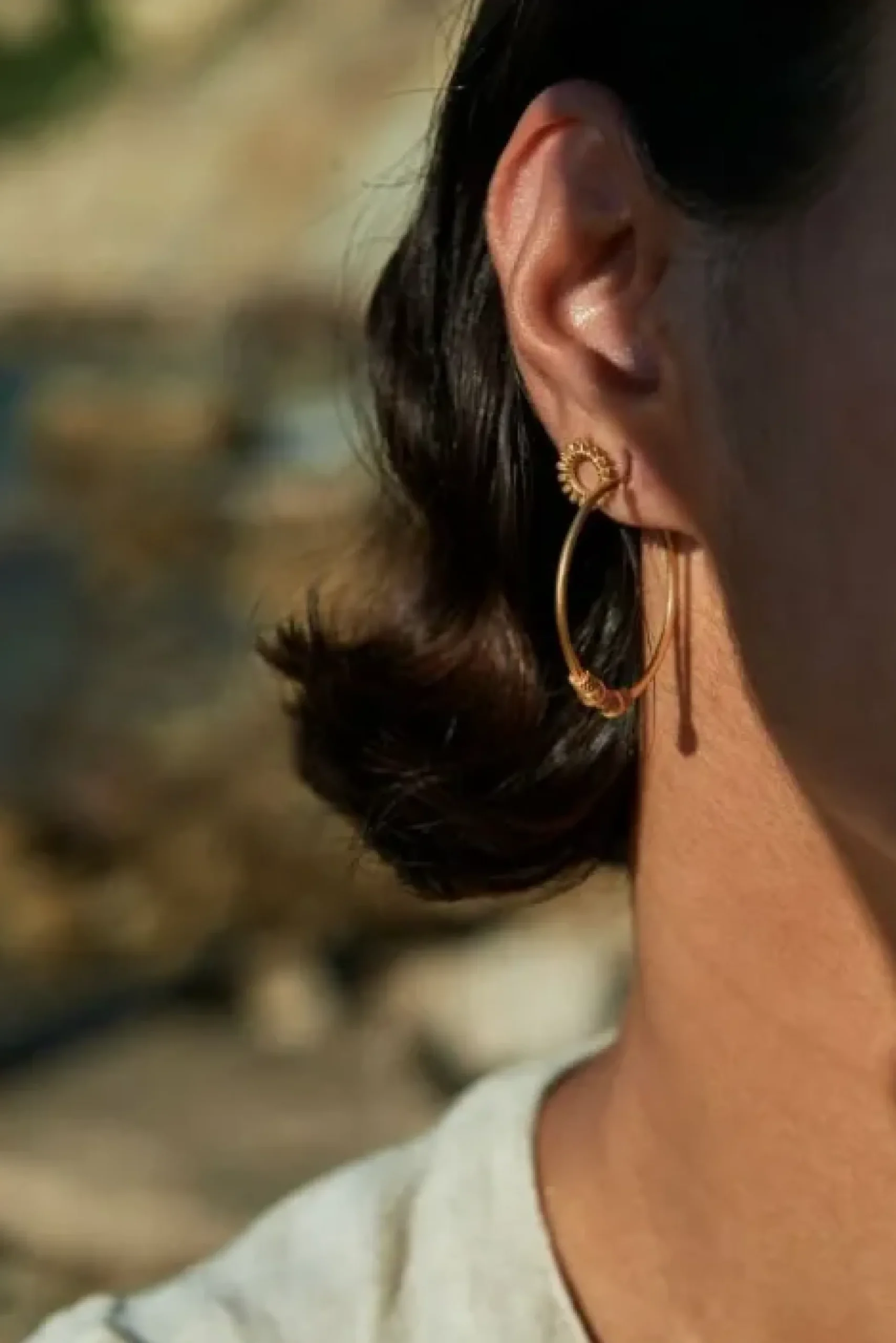 By bar Boucles D'oreilles|Bijoux<ruby stud earring | gold