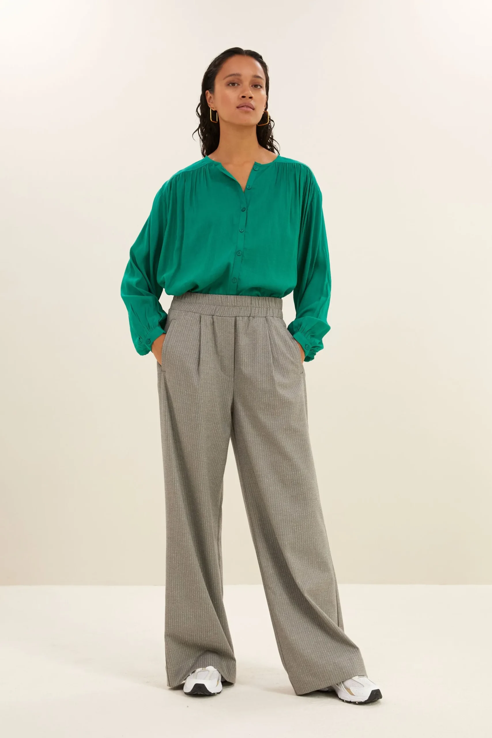 By bar Chemisiers<saar blouse | bright green