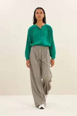 By bar Chemisiers<saar blouse | bright green