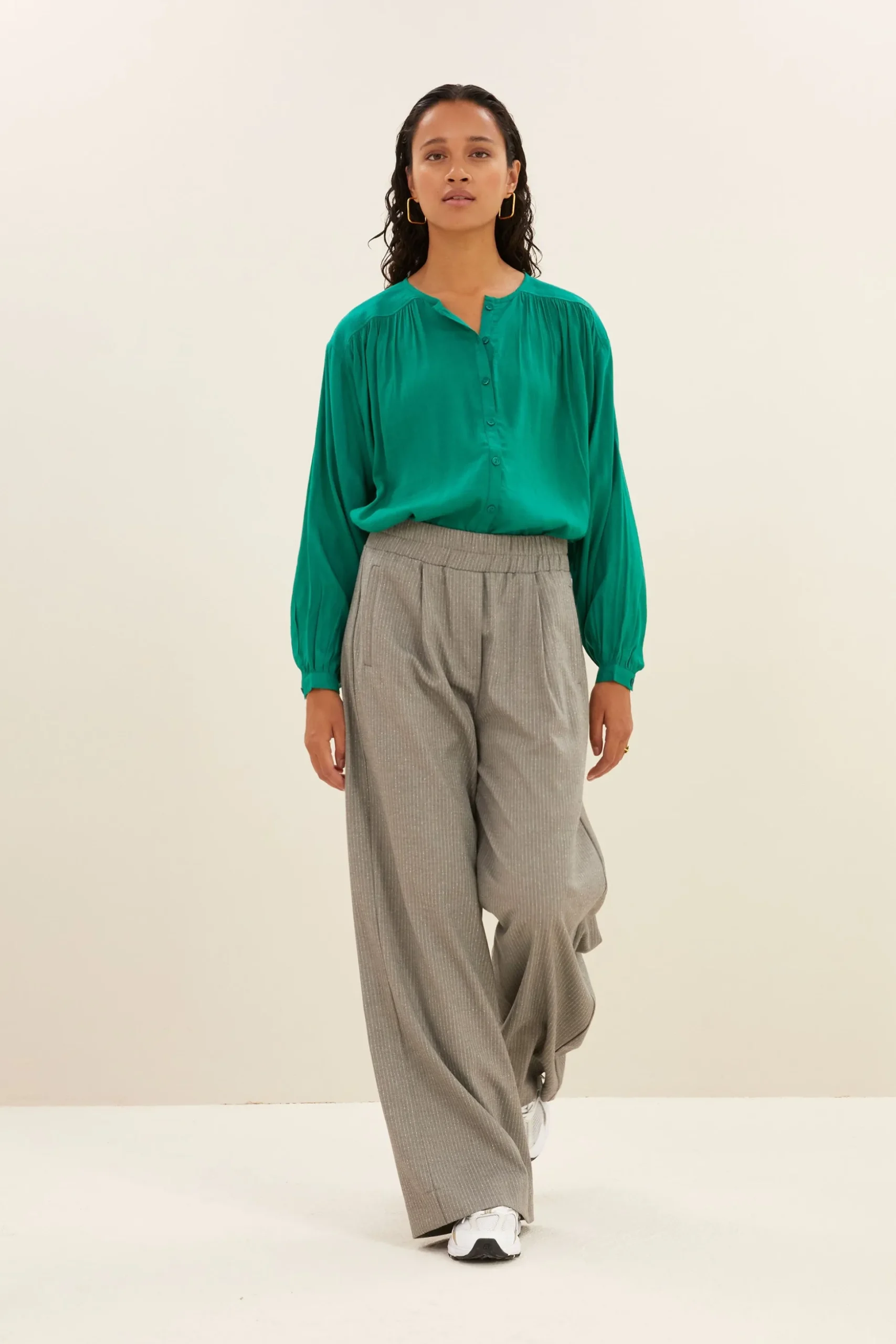 By bar Chemisiers<saar blouse | bright green
