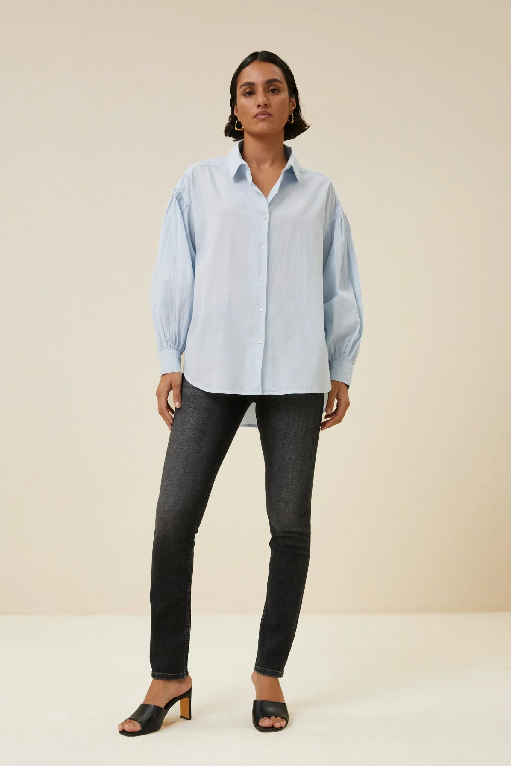 By bar Chemisiers<sarah chambray blouse | light blue