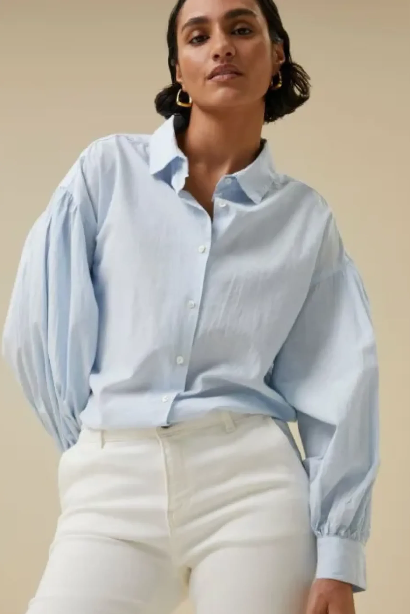 By bar Chemisiers<sarah chambray blouse | light blue