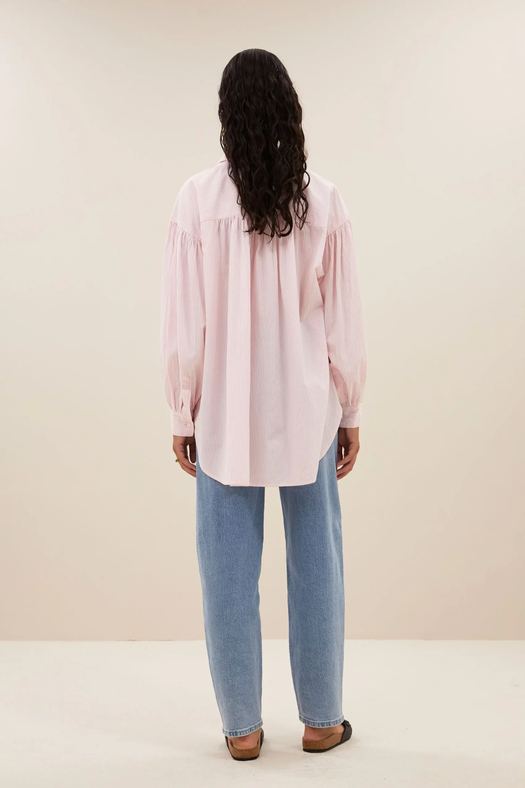 By bar Chemisiers<sarah pink pinstripe blouse | pink pin stripe