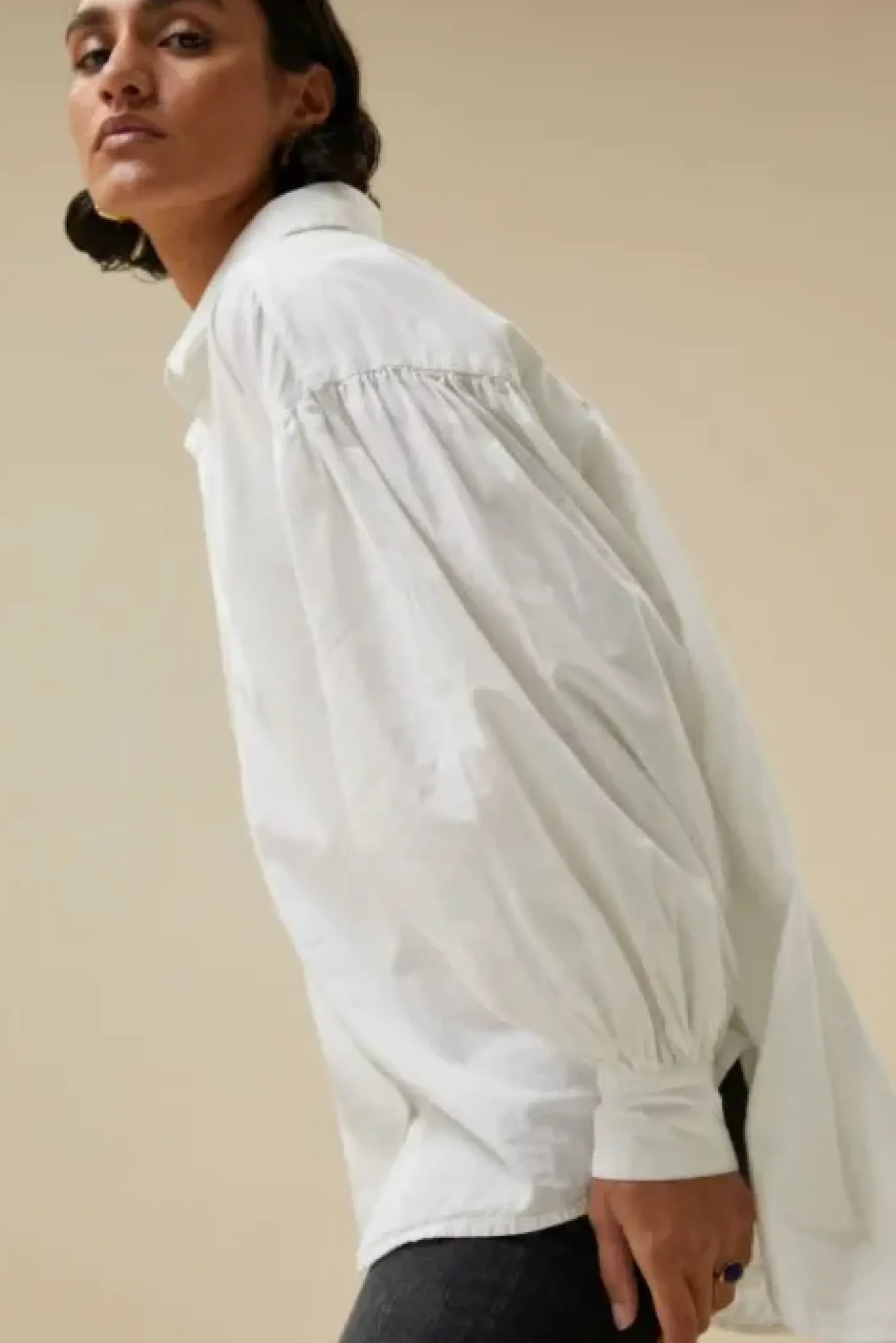 By bar Chemisiers<sarah poplin blouse | white