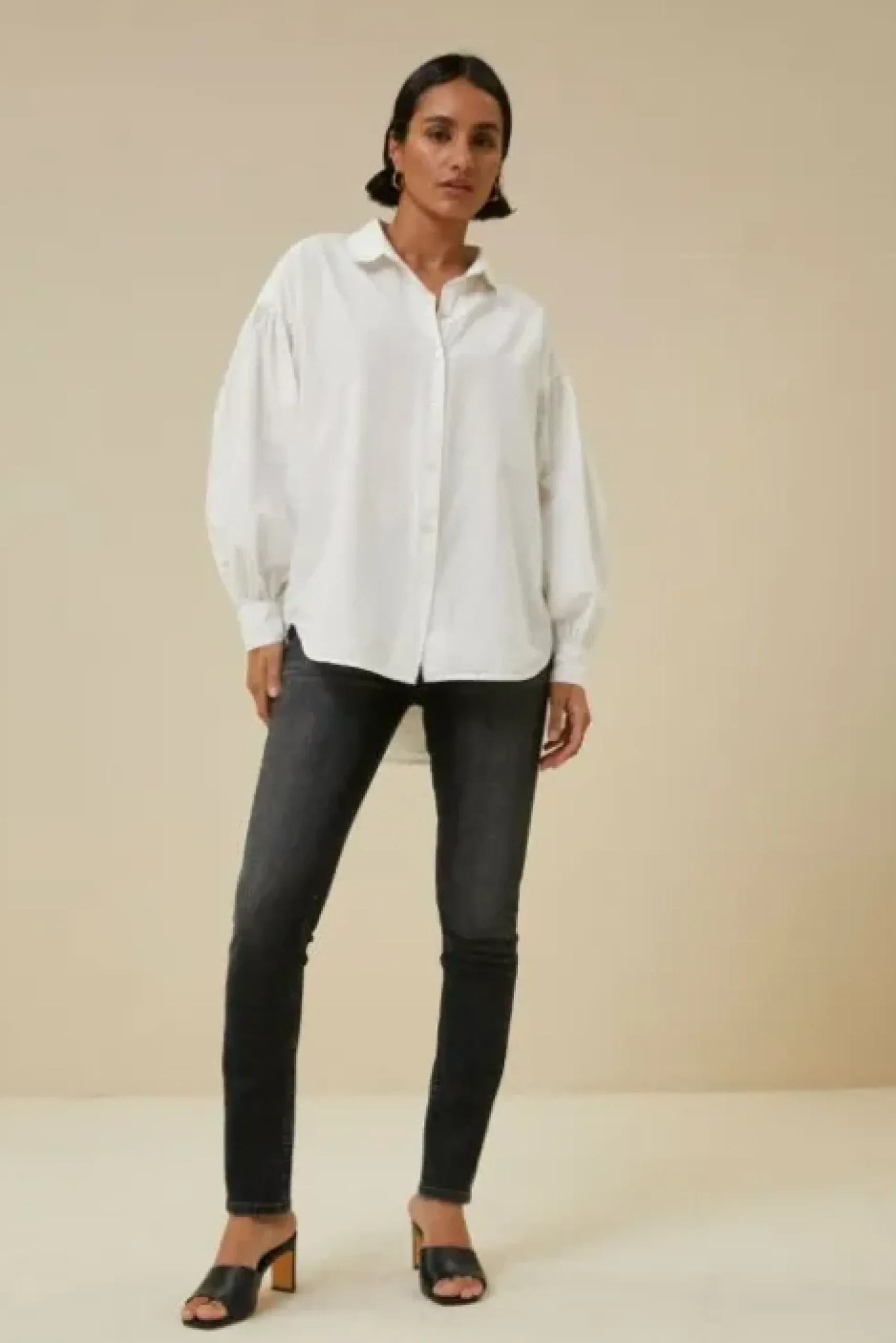 By bar Chemisiers<sarah poplin blouse | white