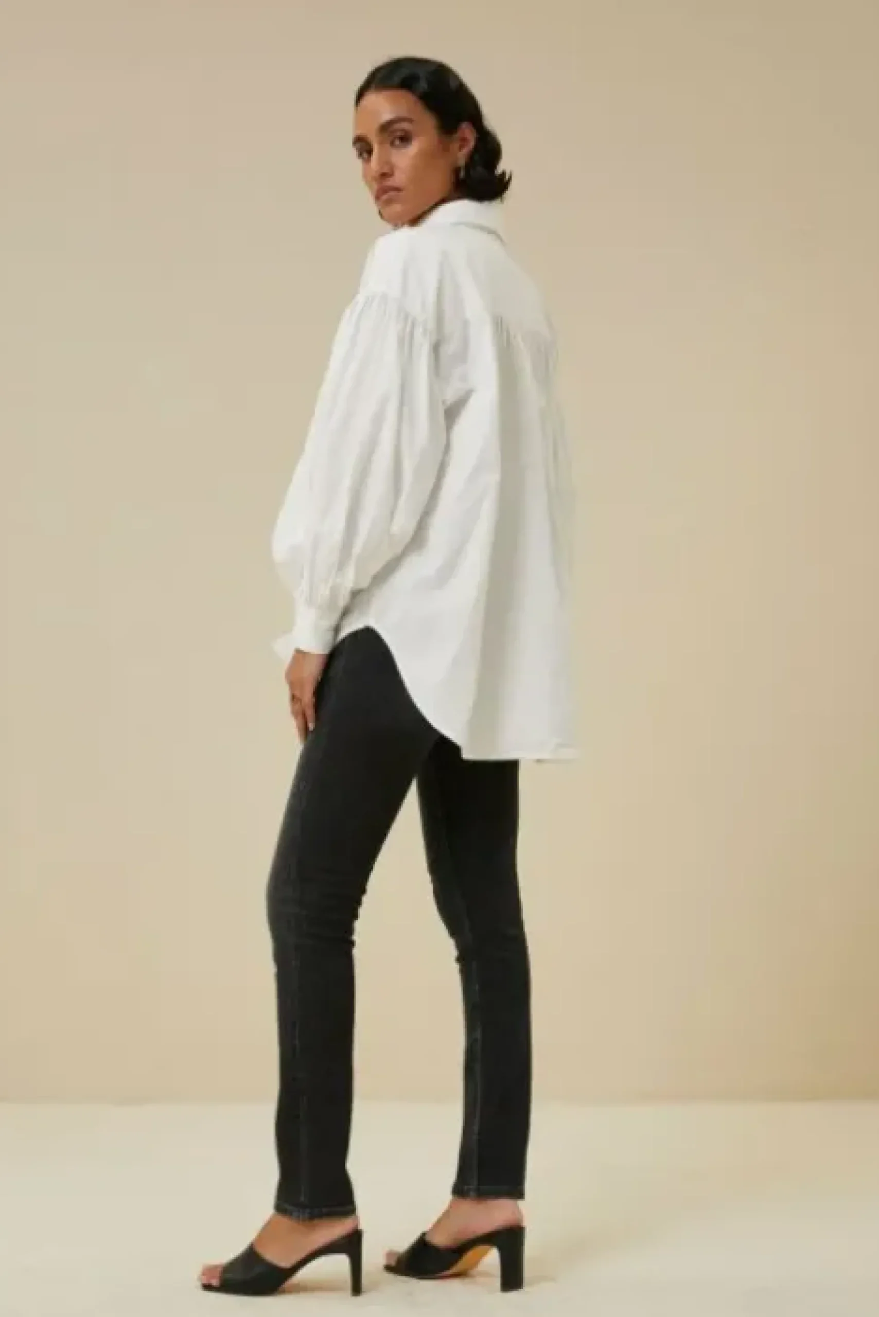 By bar Chemisiers<sarah poplin blouse | white