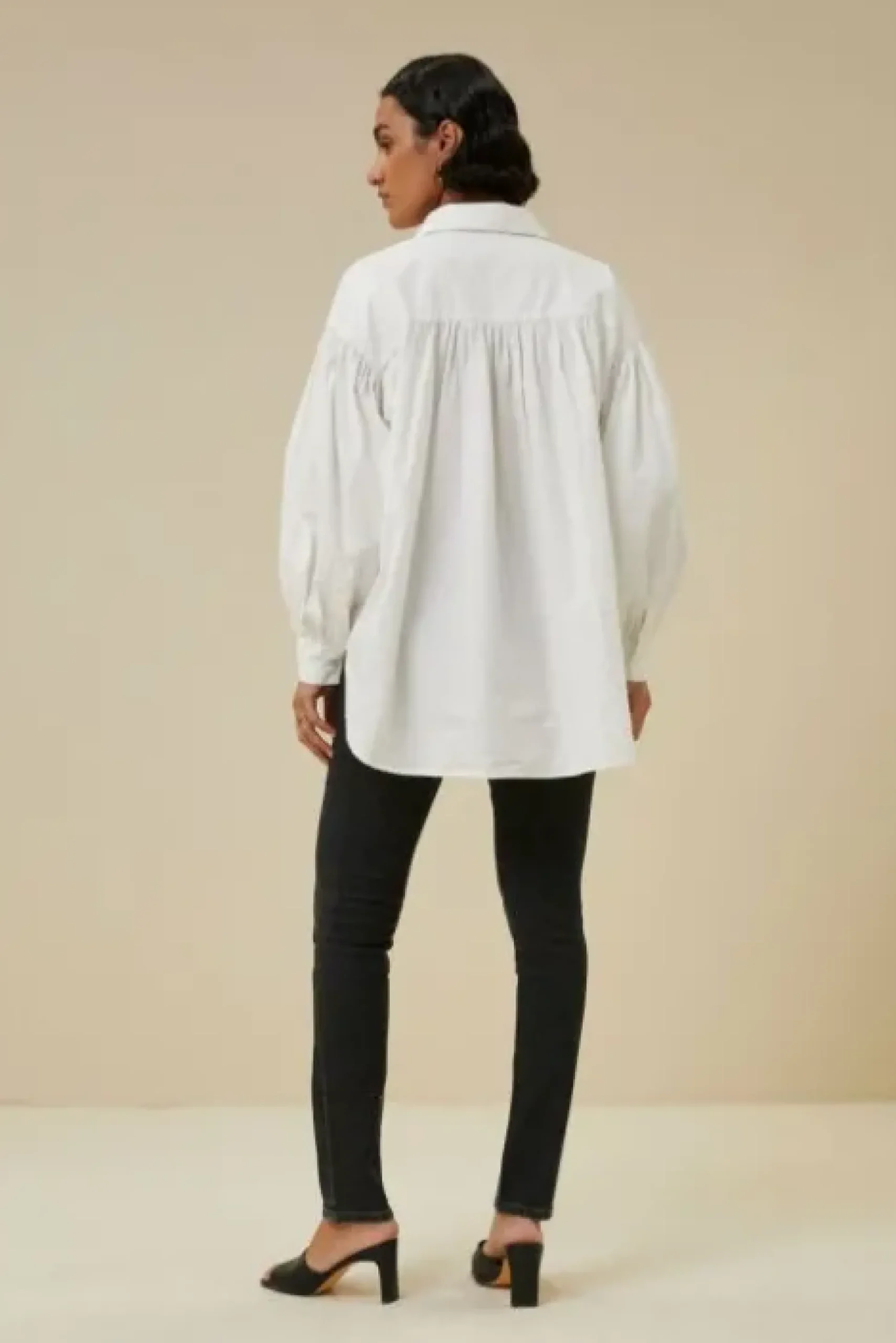 By bar Chemisiers<sarah poplin blouse | white