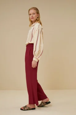 By bar Chemisiers<sarah short athia blouse | grenache