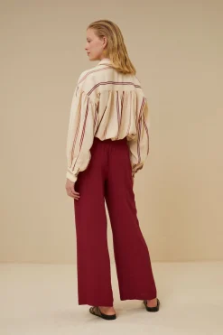By bar Chemisiers<sarah short athia blouse | grenache