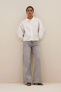 By bar Chemisiers<sarah short blouse | white