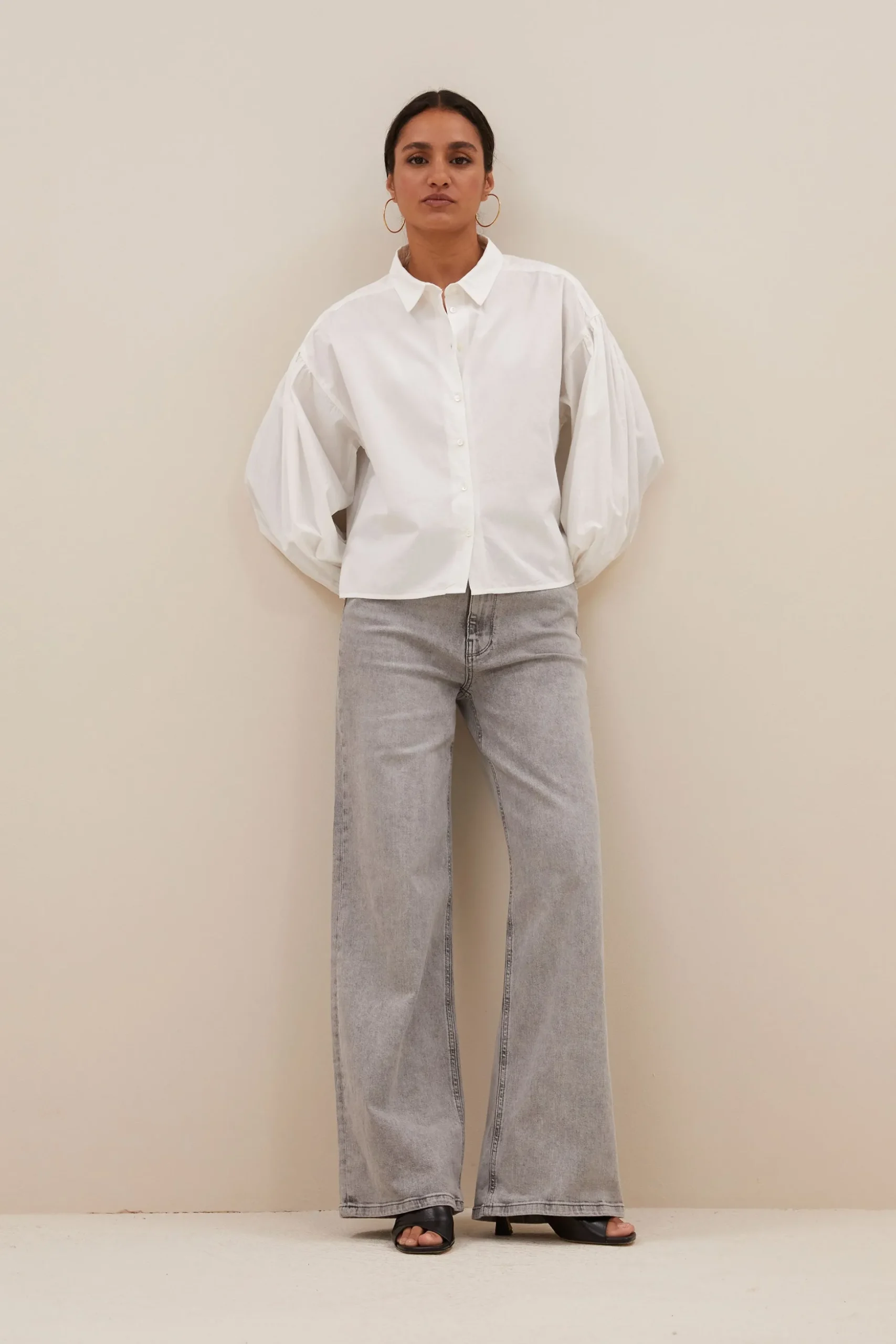 By bar Chemisiers<sarah short blouse | white
