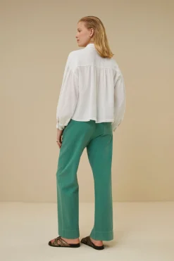 By bar Chemisiers<sarah short linen blouse | bright white