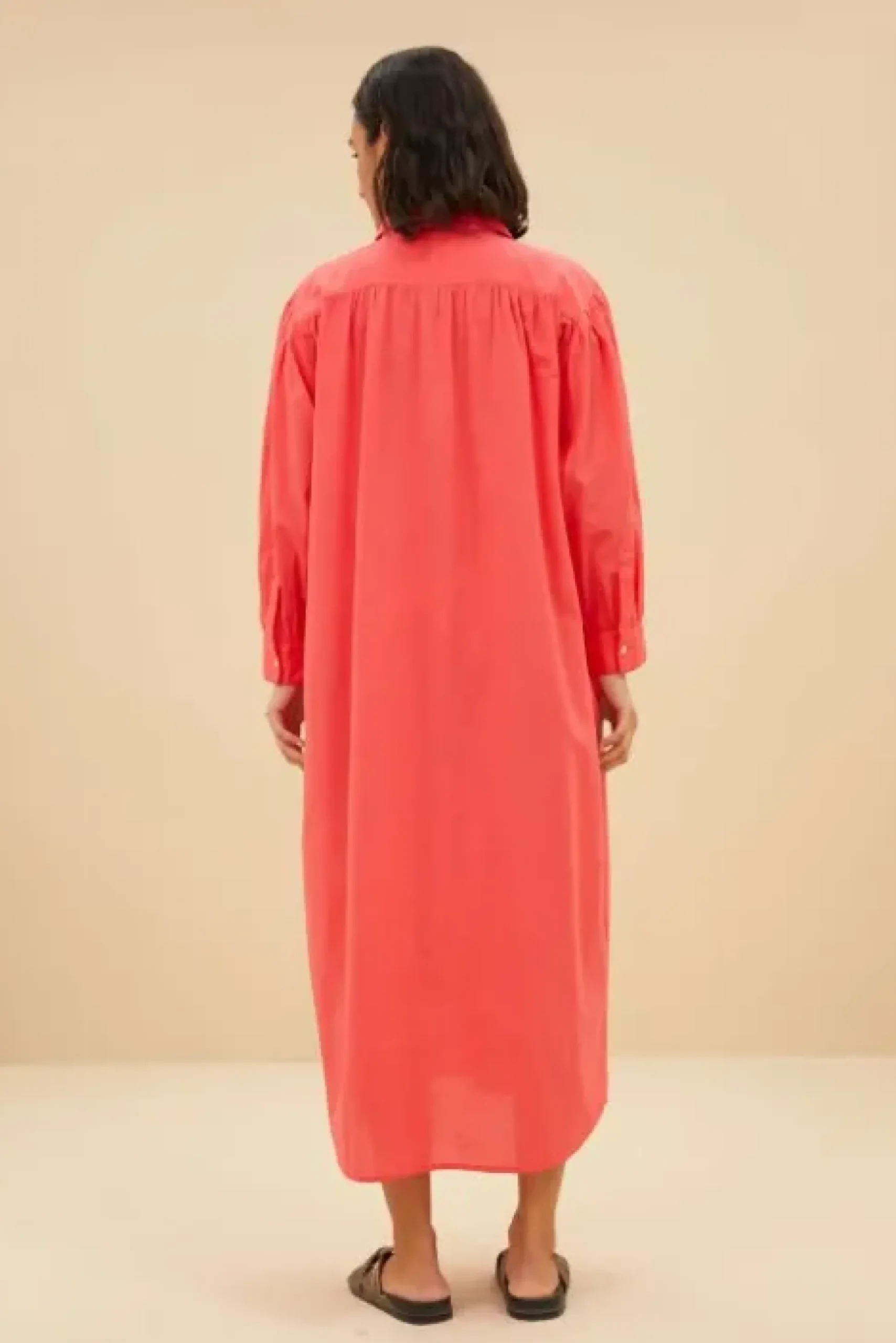 By bar Robes<shirt dress | poppy red