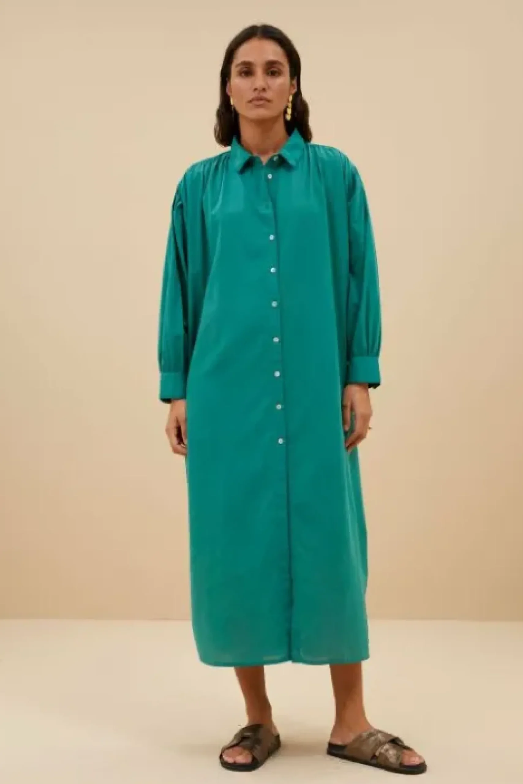 By bar Robes<shirt dress | spring green