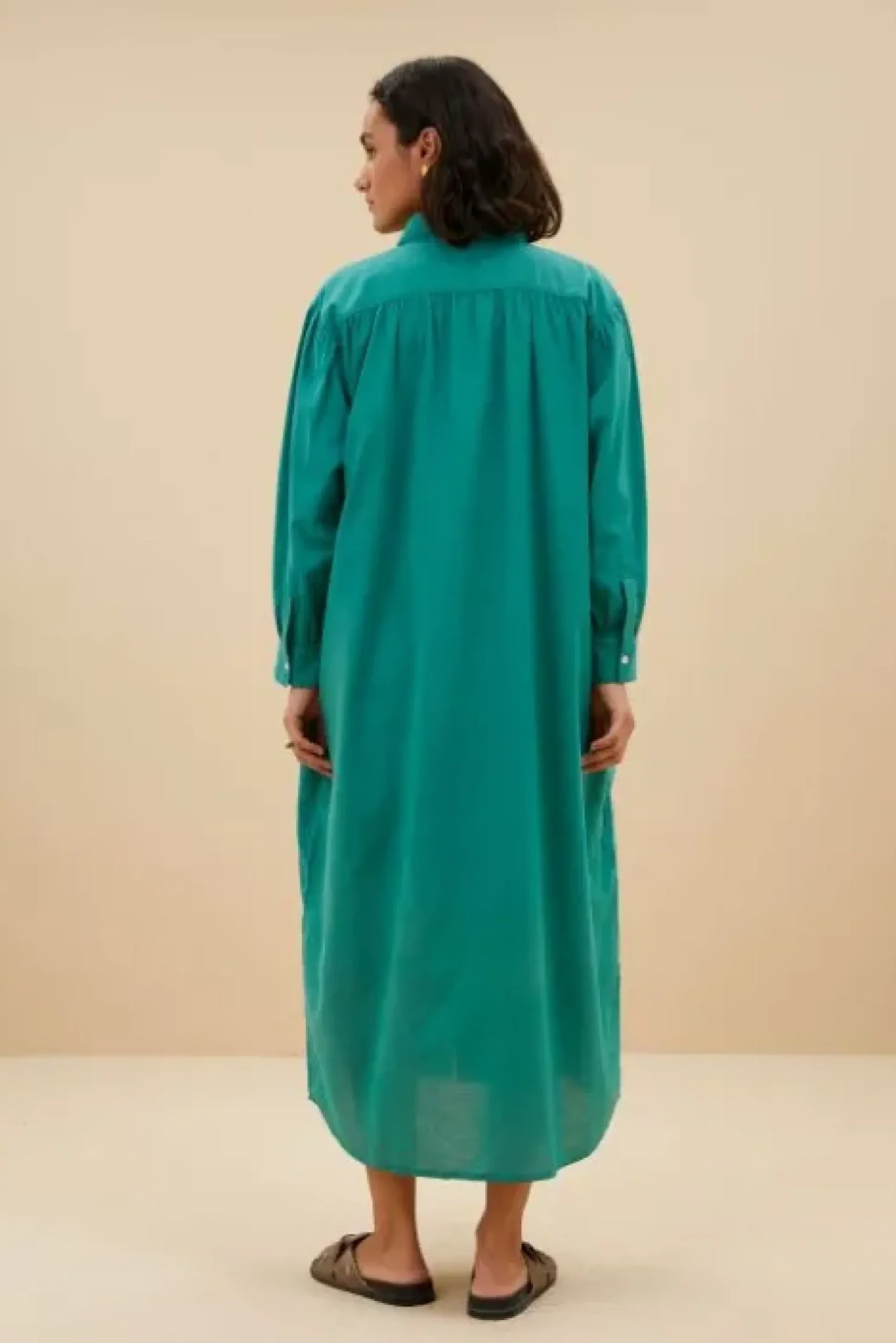 By bar Robes<shirt dress | spring green