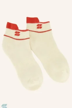 By bar Chaussettes<short logo socks | poppy red