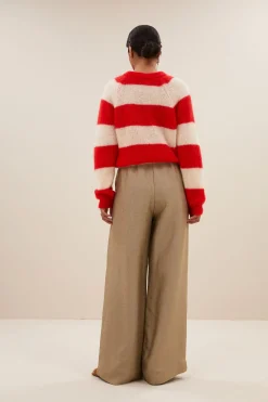 By bar Maillots<sian stripe pullover | lipstick red stripe